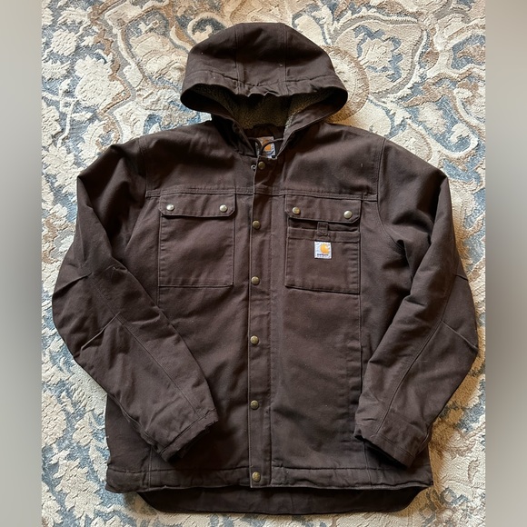 Carhartt Other - RELAXED FIT WASHED DUCK SHERPA-LINED UTILITY JACKET, Brown